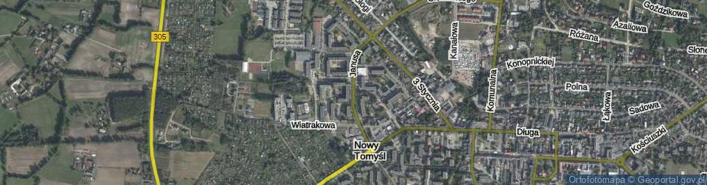 Zdjęcie satelitarne Janusa Jana ul.